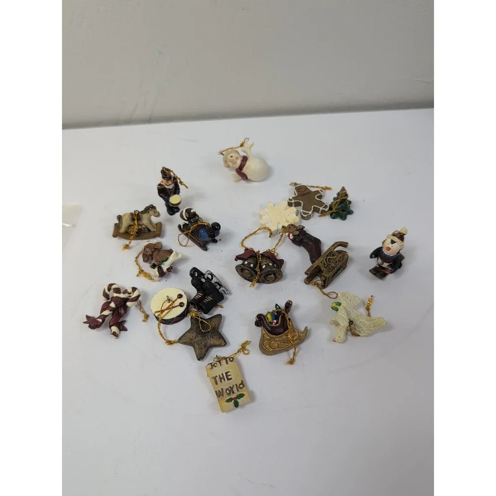 Vintage 19 Miniature Christmas‎ Ornaments 1